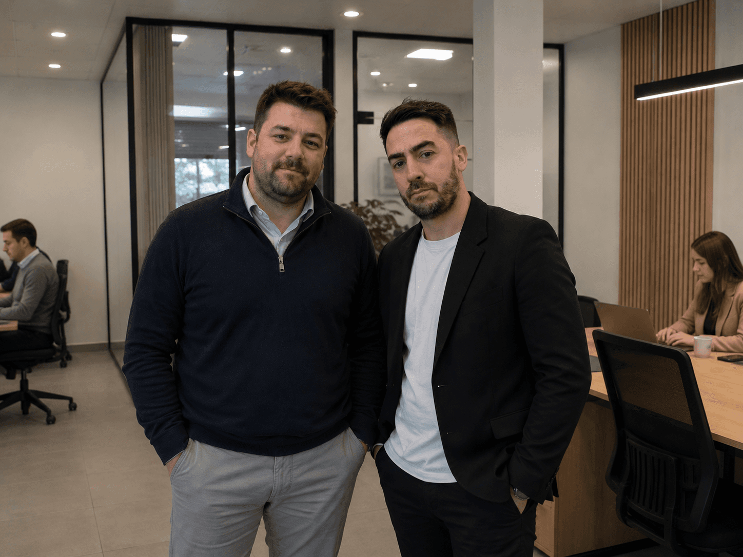 Fundadores de Livendia en el despacho